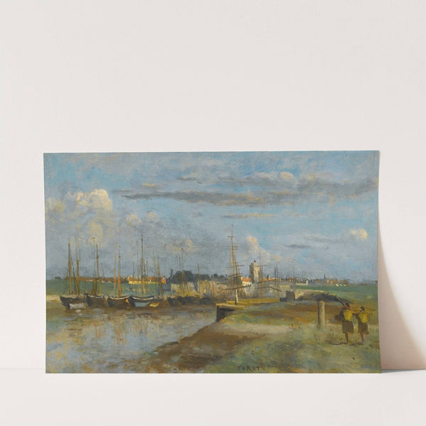 Dunkerque; L'arrière-Port by Jean-Baptiste-Camille Corot