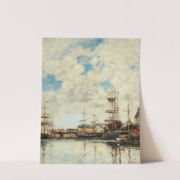 Dunkerque, voiliers à quai (1891) by Eugène Boudin