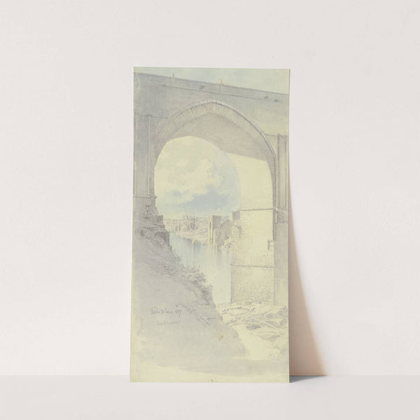 Durchblick durch den Bogen einer Brücke in Toledo by Fritz Bamberger