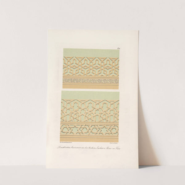 Durchbrochne Mauerzinnen aus den Moscheen Lashar und Akma zu Kairo by Friedrich Maximilian Hessemer