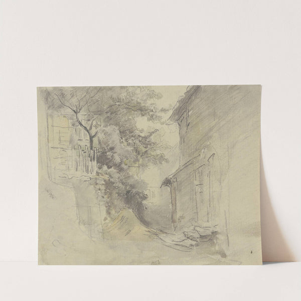 Durchgang zwischen zwei Häusern by Anton Burger