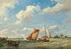 Dutch barges in choppy waters