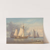 Dutch Fishing Boats at Anchor in an Estuary by William Joy