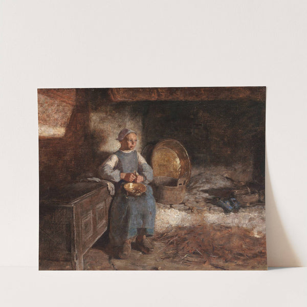 Dutch Girl Peeling Potatoes by Wilder M. Darling