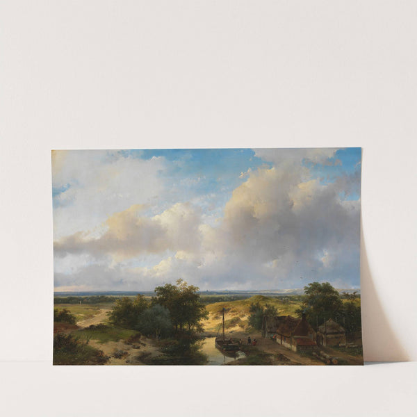 Dutch landscape with a view of Haarlem (1845) by Andreas Schelfhout