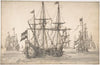 Dutch Men Of War At Anchor