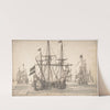 Dutch Men Of War At Anchor by Willem van de Velde the Elder