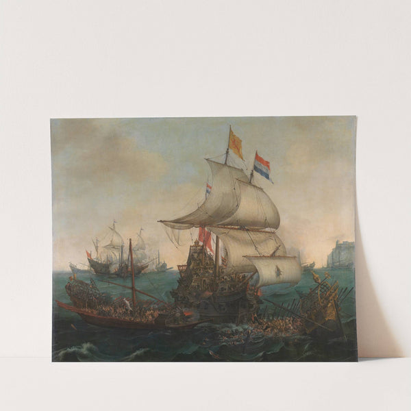 Dutch Ships Ramming Spanish Galleys off the English Coast, 3 October 1602 by Hendrik Cornelisz. Vroom