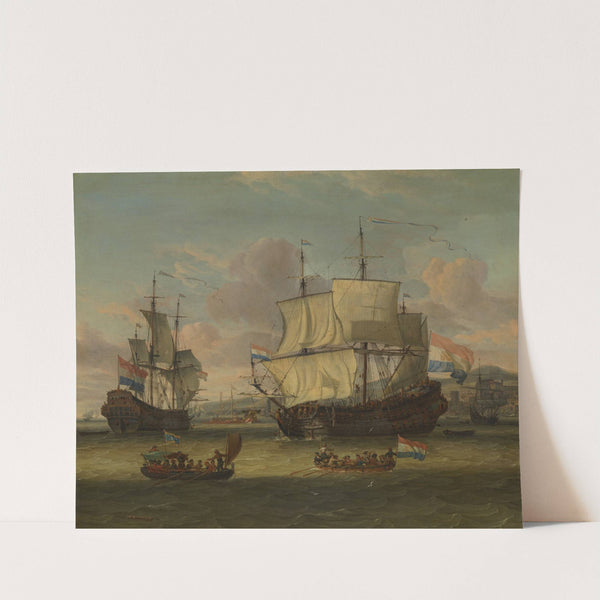 Dutch street sailors at a harbor on the Mediterranean (1660-1680) by Abraham Storck