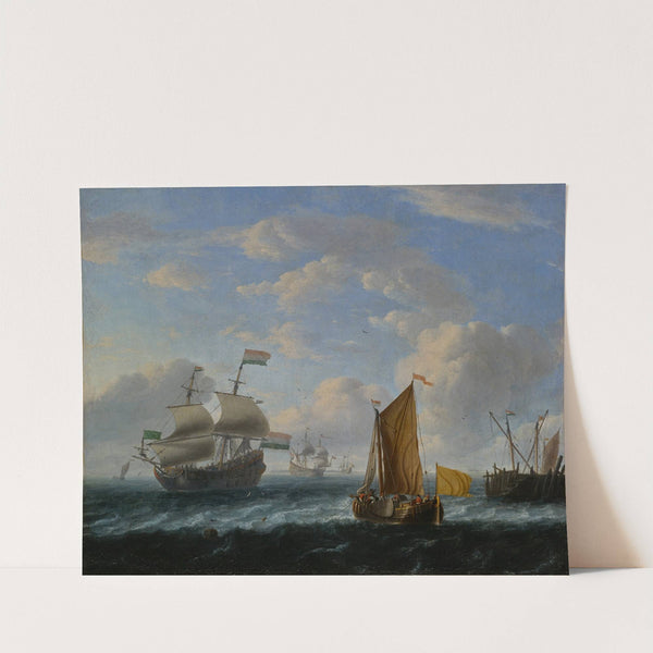 Dutch Warships by Follower of Ludolf Backhuysen