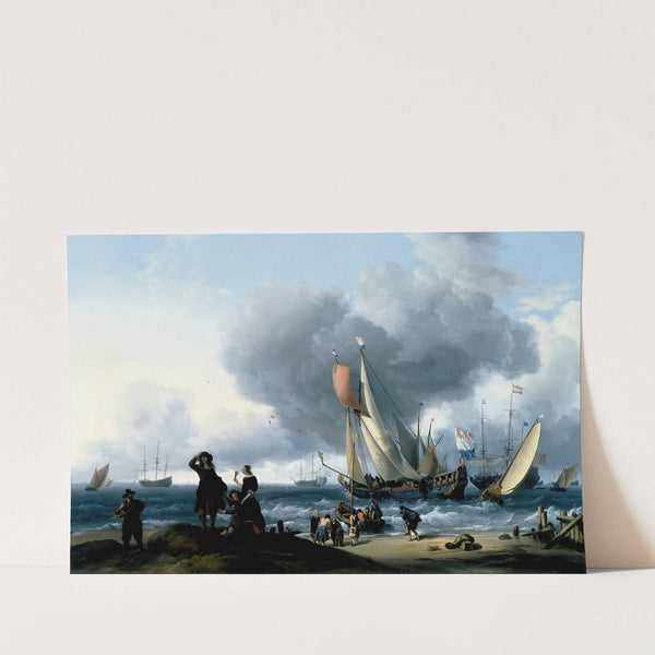 Dutchman Embarking onto a Yacht (1670-1679) by Ludolf Backhuysen