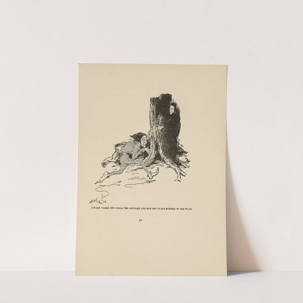 Dwarf named Spy stole the doublet and ran off to his Mother in the wood (1916) by Katharine Pyle