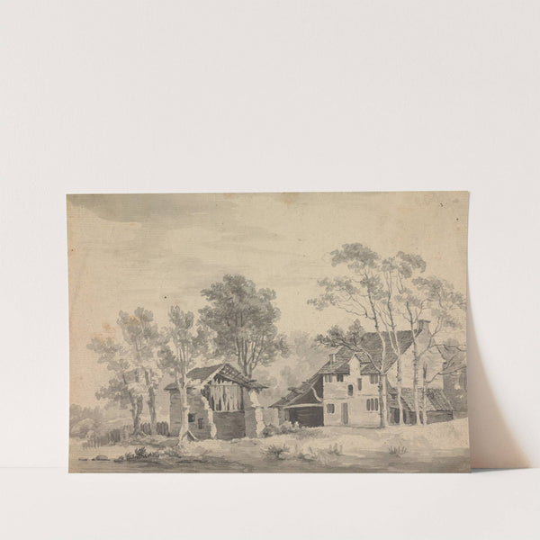 Dwelling on a Riverbank by Sawrey Gilpin