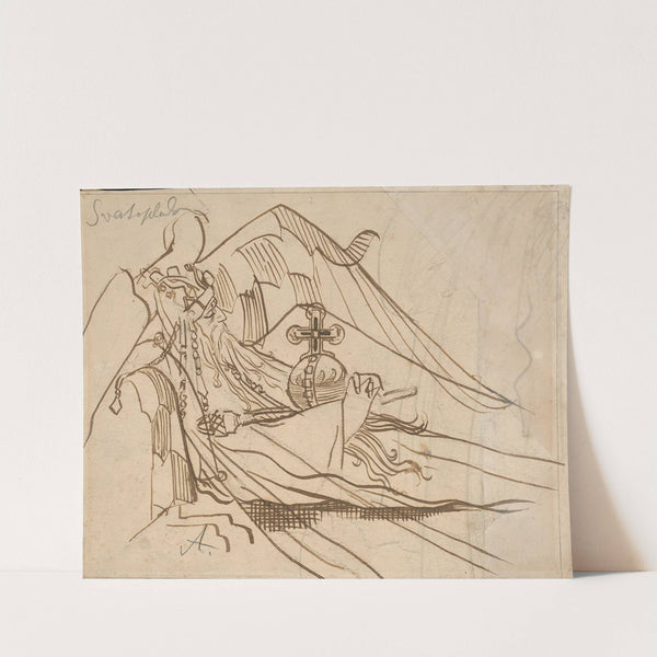 Dying Svätopluk by Mikoláš Aleš