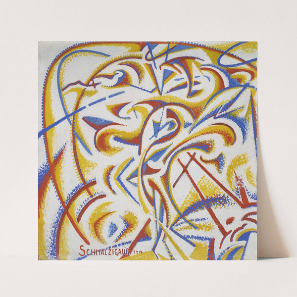 Dynamische uitdrukking van de beweging van een danseres (1914) by Jules Schmalzigaug