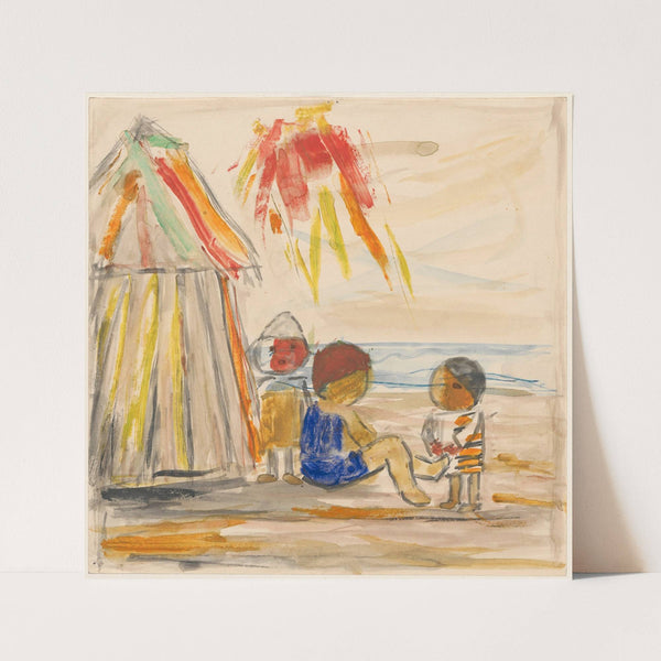 Dzieci na plaży (1932) by Tadeusz Makowski