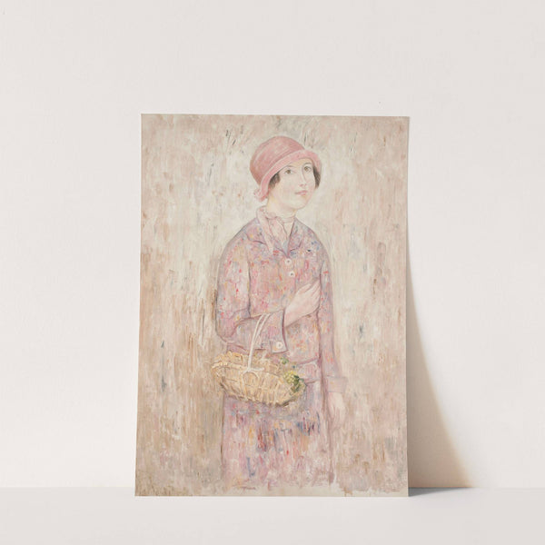 Dziewczyna w różowym kapeluszu by Tadeusz Makowski