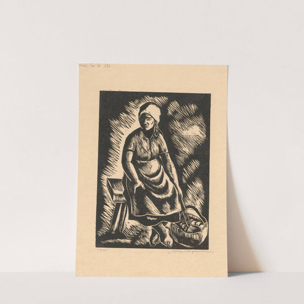 Dziewczyna z koszem by Wacław Wąsowicz