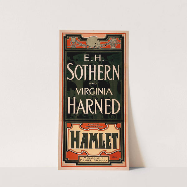E.H. Sothern and Virginia Harned, special production of Hamlet (1900) by Strobridge & Co. Lith.