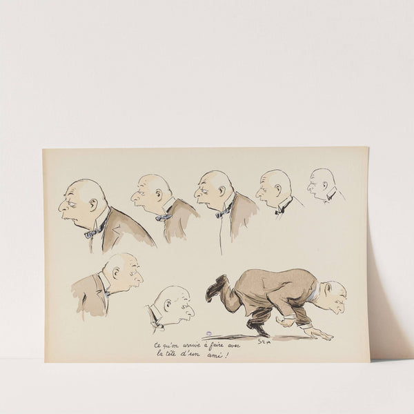 e qu’on arrive à faire avec la tête d’un ami ! (1900-1934) by Georges Goursat (Sem)