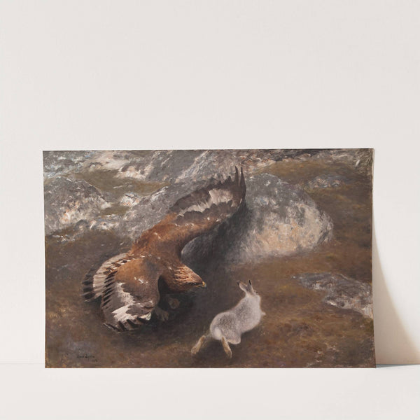 Eagle and Hare (1904) by Bruno Liljefors