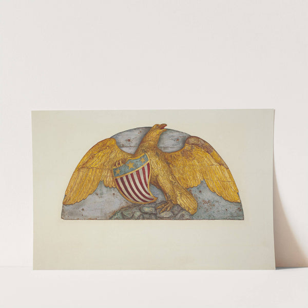 Eagle from Paddle Wheel Cover of Island Home by Alfred H. Smith