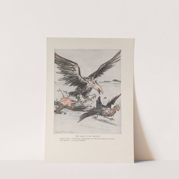 Eagle in Hen-run (1916-1917) by Louis Raemaekers