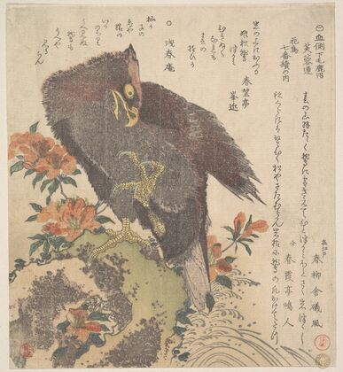 Eagle on a Rock; Flowering Azaleas (ca. 1800)