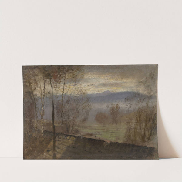 Early Evening Landscape with a River (1890) by Ladislav Mednyánszky