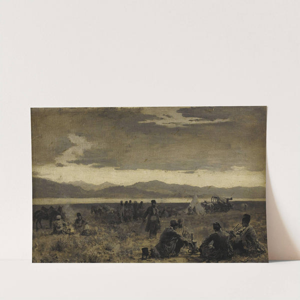 Early Morning Camp Near The Shore of Lake Urumiyah (circa 1892) by Edwin Lord Weeks