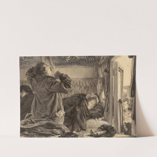 Early morning on the night express train (1877) by Adolph von Menzel