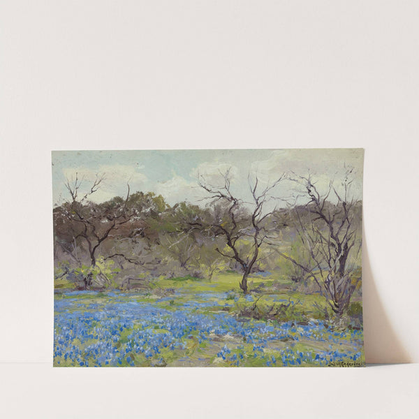 Early Spring—Bluebonnets and Mesquite by Julian Onderdonk
