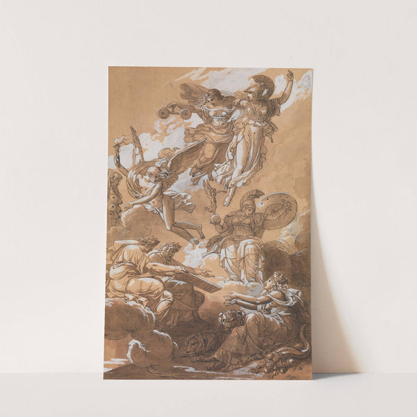 Earth Receiving the Code of Roman Law from the Emperors Hadrian and Justinian by Charles Meynier