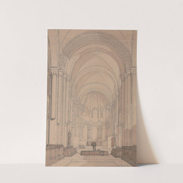 East End of the Abbey Church of Saint Georges de Bocherville, near Rouen, Normandy (1818) by John Sell Cotman