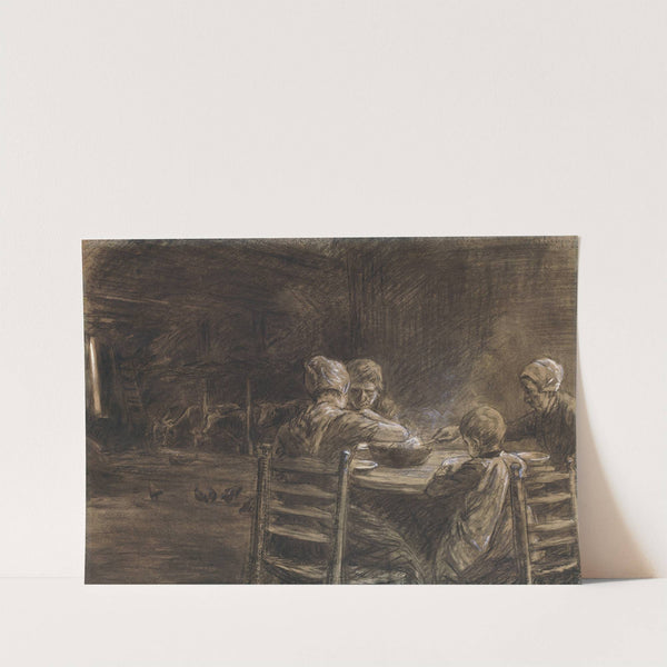 East Frisian Peasants Eating Supper (1893) by Max Liebermann
