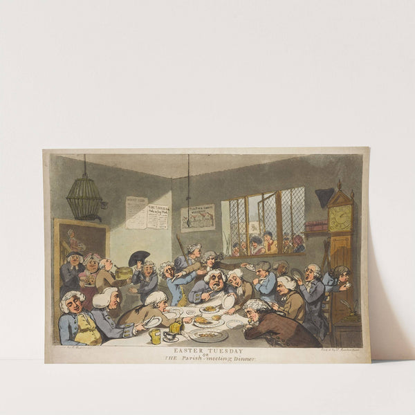 Easter Tuesday, or the parish-meeting dinner by Thomas Rowlandson
