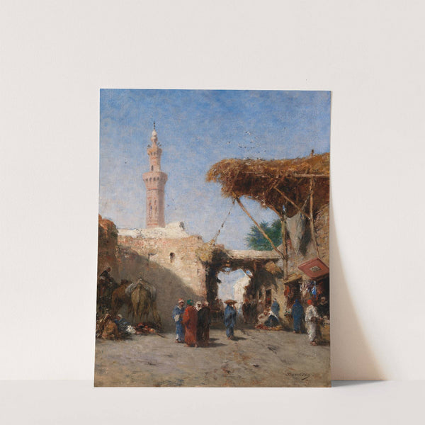 Eastern Scene with Minaret by Narcisse Berchère