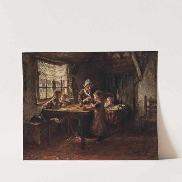 Eating apples by Bernardus Johannes Blommers