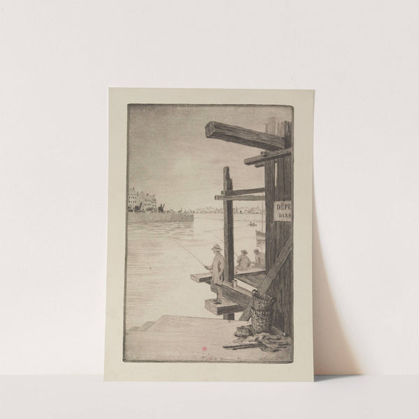 Echafaudages dans la cale au Pollet, Dieppe (1890) by Henri-Charles Guérard