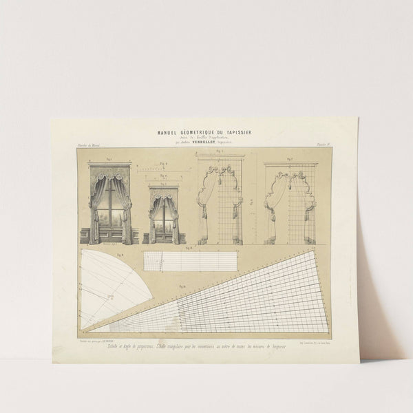 Echelle et angle de proportions; Echelle triangulaire pour les conversions au mètre de toutes les mesures de longuer. by Jules Verdellet