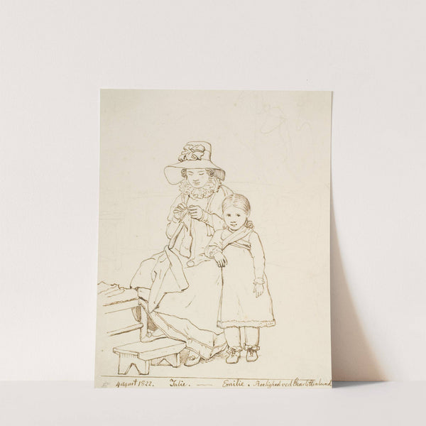 Eckersbergs kone Julie og datter Emilie (1822) by Christoffer Wilhelm Eckersberg