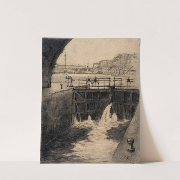 Ecluse du canal Saint-Martin. Ecluse de l’Arsenal by Eugène Béjot