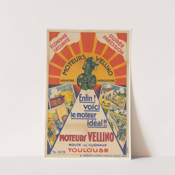 Economie, sécurité… Durée, précision. Moteurs Vellino, industrie, agriculture (1930) by Imp. B. Sirven
