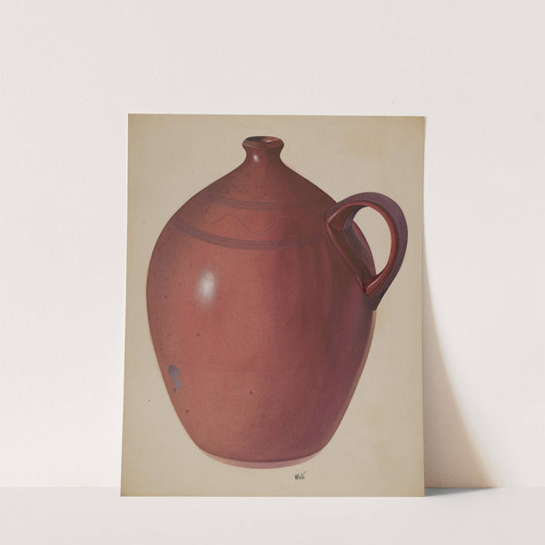 Economy Redware Jug by Edward White