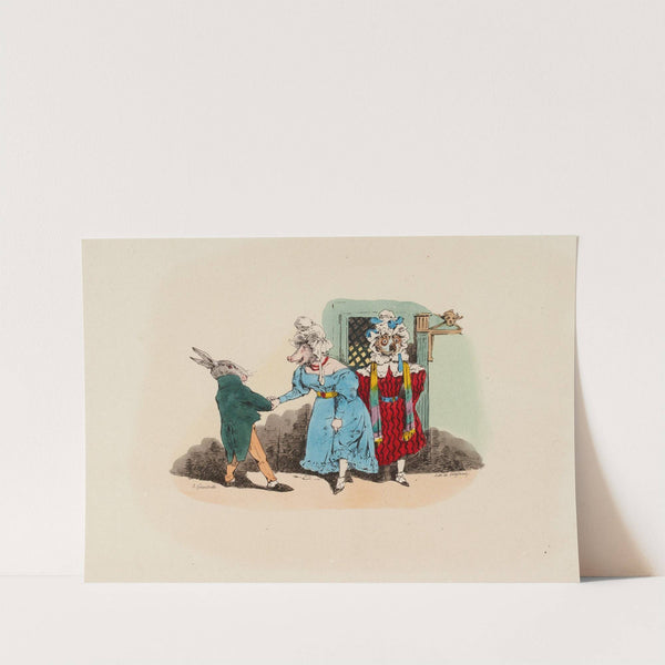 Ecoute donc mon petit lapin (1828-1829) by J. J. Grandville