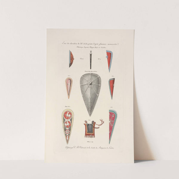 Ecus des chevaliers du XIIe. siècle, peints d'après plusieurs manuscrits. by Nicolas Xavier Willemin