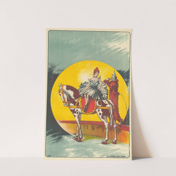 Ecuyère et clown (1890-1900) by Imp. J. Weiner