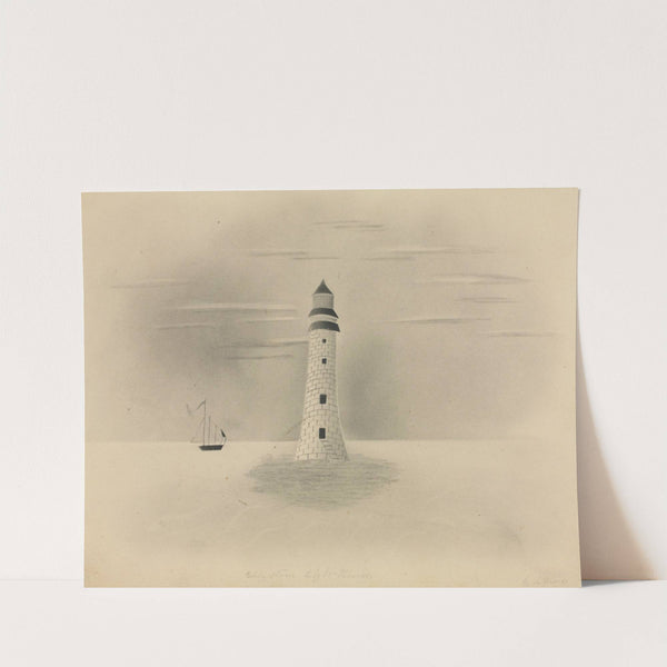 Eddystone Lighthouse (1840) by Mary Altha Nims