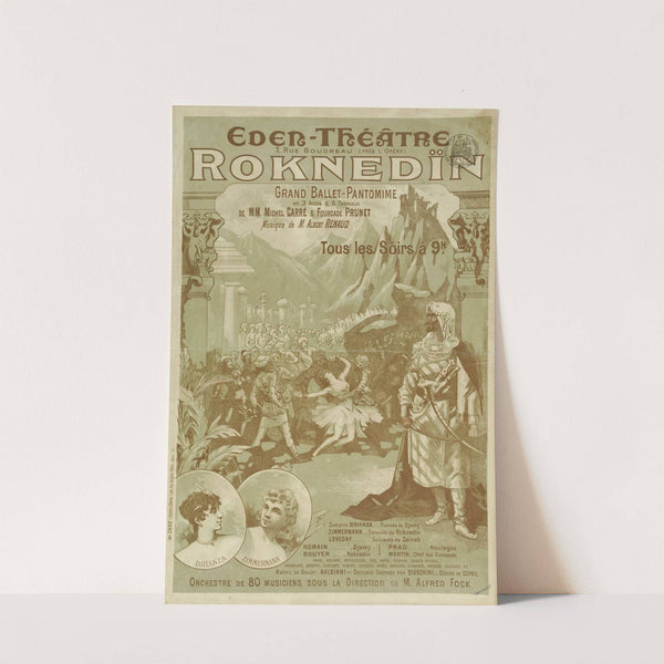 Eden-Theâtre 7, Rue Boudreau (Pres L’opera) Roknedïn Grand Ballet-Pantomime (1892) by Lucien Lefèvre