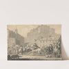 Edinburgh Castle and Horse Fair (ca. 1828) by Walter Geikie